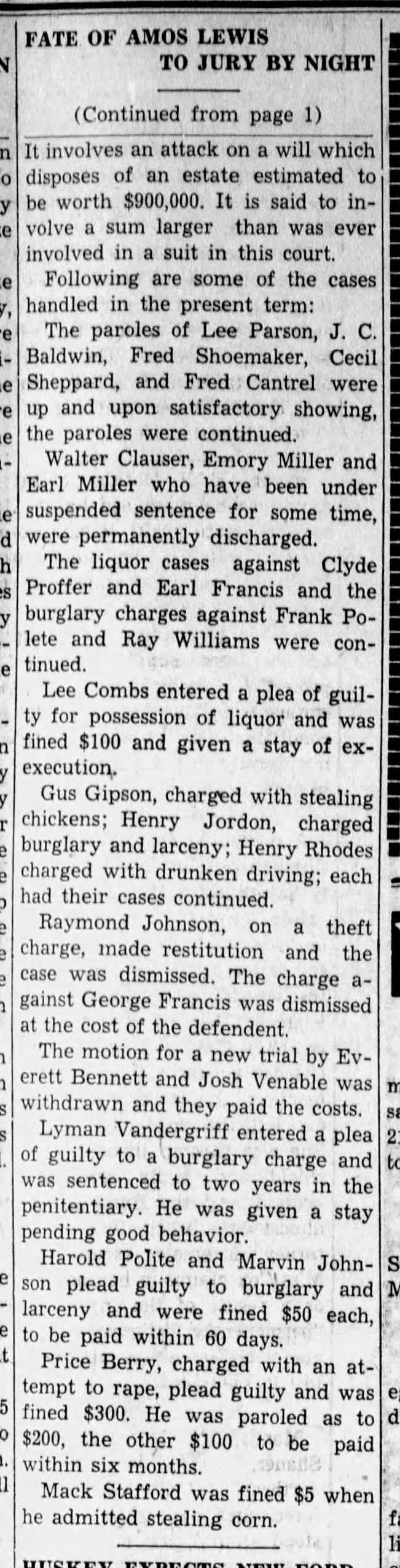 The trial coverage, continued.