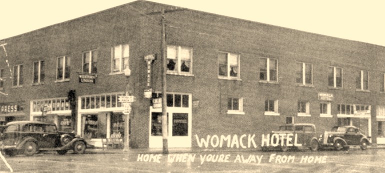 The Womack Hotel on Court Square, c. 1940s
